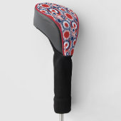 Patriotische rote weiße und blaue Feuerwerkskörper Golf Headcover (angewinkelt)