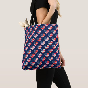 Patriotische rote, weiße und blaue USA-Flaggen-Her Tasche