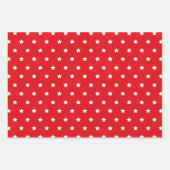 Patriotische rote, weiße und blaue USA-Flaggen Mus Geschenkpapier Set (Vorderseite 3)