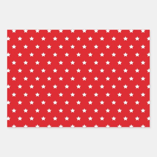 Patriotische rote, weiße und blaue USA-Flaggen Mus Geschenkpapier Set (Vorderseite 3)