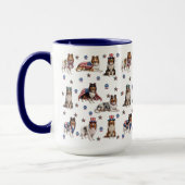 Patriotische Rough Collies Tasse (Links)