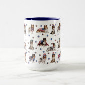 Patriotische Rough Collies Tasse (Zentrum)