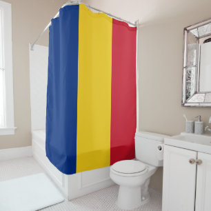 Patriotische Rumänische Flagge Rumänisch Duschvorhang