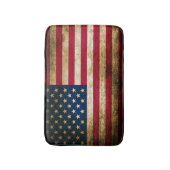 Patriotische rustikale amerikanische Flagge Badematte (Vorderseite Vertikal)