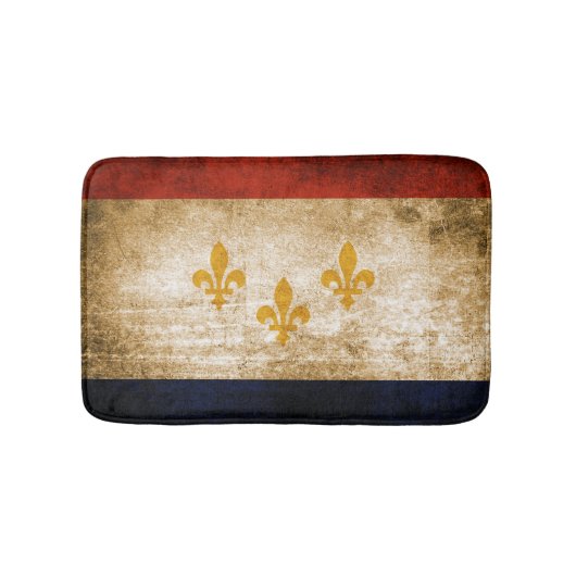 Patriotische rustikale Flagge von New Orleans Badematte (Vorderseite)