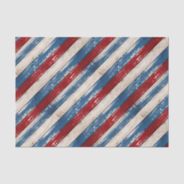 Patriotische rustikale Holzplanken Seidenpapier