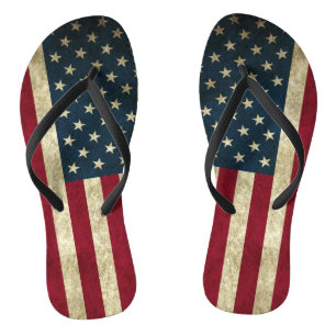 Patriotische Rustikale, Red White & Blue American Badesandalen