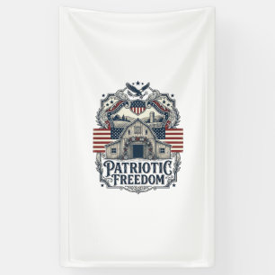 Patriotische rustikale Scheunenhochzeit Banner
