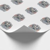Patriotische rustikale Scheunenhochzeit Geschenkpapier (Ecke)