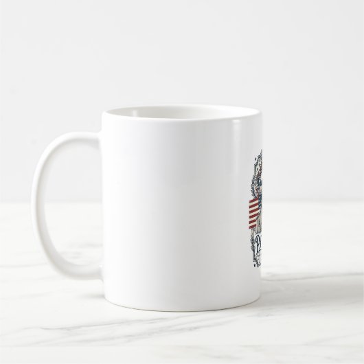 Patriotische rustikale Scheunenhochzeit  Kaffeetasse (Links)