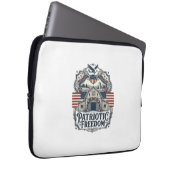 Patriotische rustikale Scheunenhochzeit Laptopschutzhülle (Vorne Rechts)