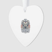 Patriotische rustikale Scheunenhochzeit Ornament (Vorderseite)