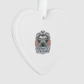 Patriotische rustikale Scheunenhochzeit Ornament (Vorderseite)