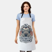 Patriotische rustikale Scheunenhochzeit Schürze (Getragen)