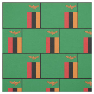 Patriotische Sambia-Flagge mit schwarzem Rand Stoff