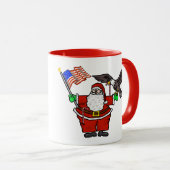 Patriotische Sankt-Flagge u. Adler-WeihnachtsTasse Tasse (VorderseiteRechts)
