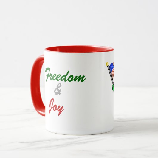 Patriotische Sankt-Flagge u. Adler-WeihnachtsTasse Tasse (Vorderseite Links)