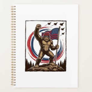 Patriotische Sasquatch-Flagge Vintage Planer
