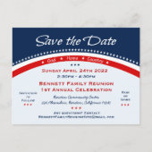 Patriotische Save the Date Postkarte (Vorderseite)