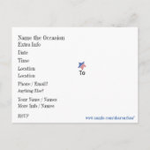 Patriotische Save the Date Postkarteneinladung Ankündigungspostkarte (Rückseite)