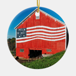 Patriotische Scheune Keramikornament