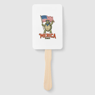 Patriotische Schildkröte 'Merica Vintage Vektor Fächer