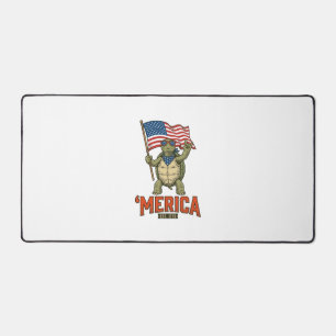 Patriotische Schildkröte 'Merica Vintage Vektor Schreibtischunterlage