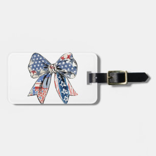 Patriotische Schleife mit USA-Flaggen-Druck im Dis Gepäckanhänger