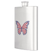 Patriotische Schmetterlingsflasche Flachmann (Links)