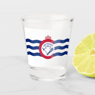 Patriotische Schnapsglas mit Flagge von Cincinnati