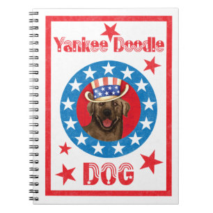 Patriotische Schokolade Labrador Notizblock