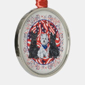 Patriotische Schotten und Westie Ornament (Rechts)