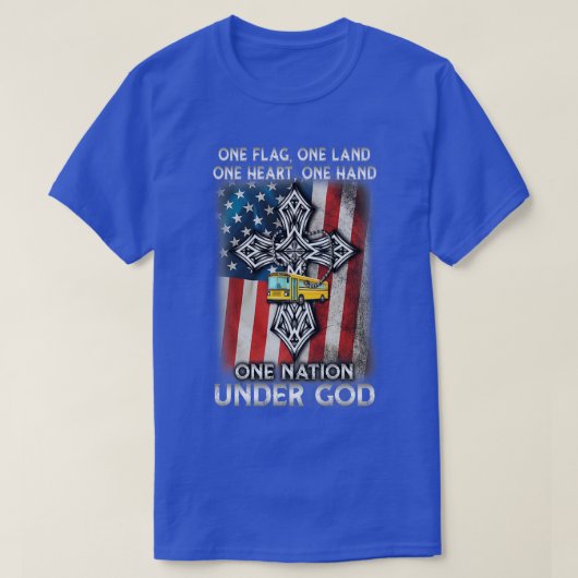 Patriotische Schulbusfahrer T-Shirt (Design vorne)