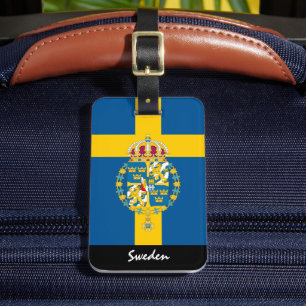 Patriotische Schweden Gepäckmarken, schwedische Fl Gepäckanhänger
