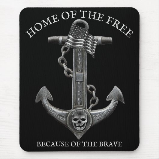 Patriotische Seeräuberflagge Mousepad (Vorne)