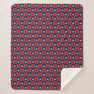 Patriotische Sherpa-Decke mit Flagge von Mississip Sherpadecke