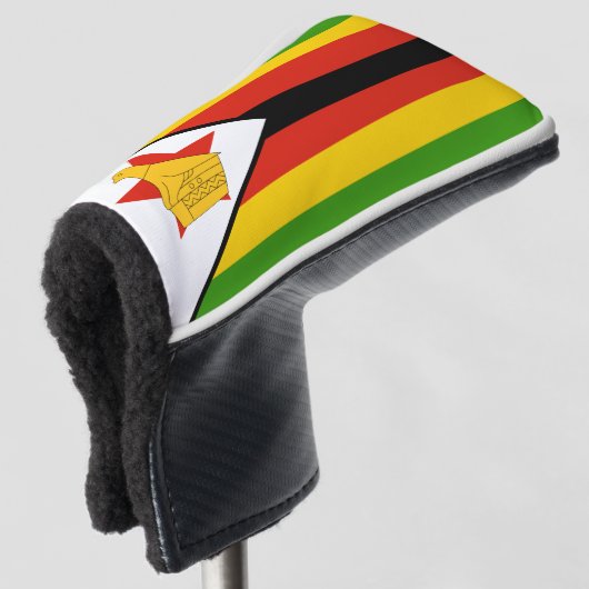 Patriotische Simbabwflagge Afrika Golf Headcover (3/4 Vorderseite)