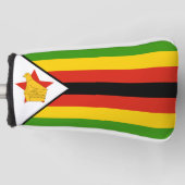 Patriotische Simbabwflagge Afrika Golf Headcover (Vorderseite)
