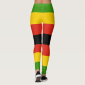 Patriotische Simbabwflagge Afrika Leggings (Rückseite)