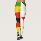Patriotische Simbabwflagge Afrika Leggings (Rückseite)