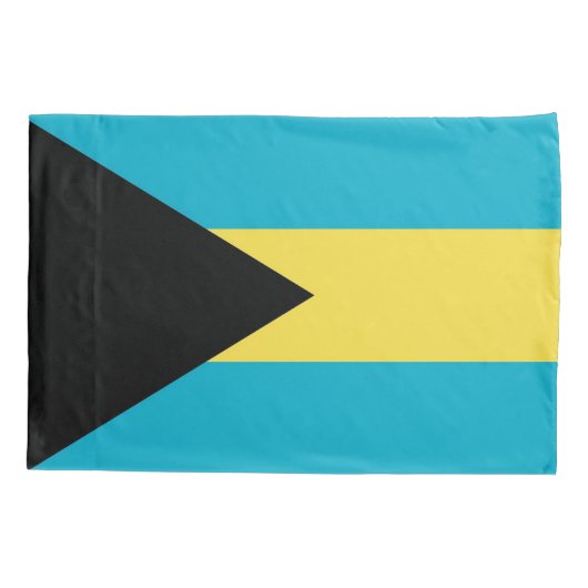 Patriotische Single-Pillowcase-Flagge Bahamas Kissenbezug (Rückseite)