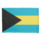 Patriotische Single-Pillowcase-Flagge Bahamas Kissenbezug (Vorderseite)