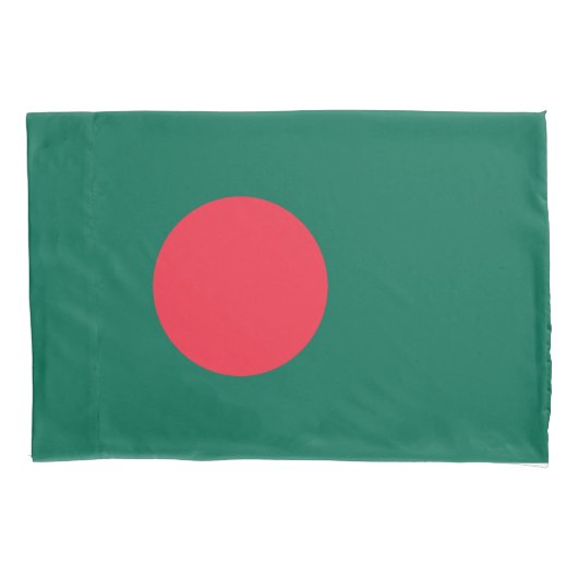 Patriotische Single-Pillowcase-Flagge Bangladeschs Kissenbezug (Vorderseite)