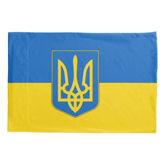 Patriotische Single-Pillowcase-Flagge der Ukraine Kissenbezug (Rückseite)