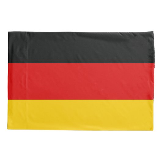 Patriotische Single-Pillowcase-Flagge Deutschlands Kissenbezug (Rückseite)
