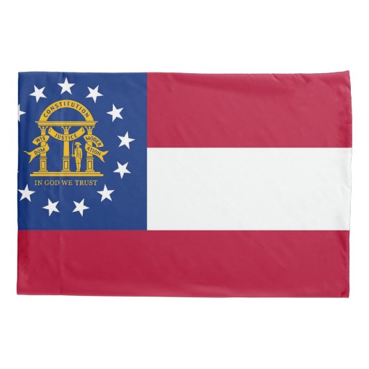 Patriotische Single-Pillowcase-Flagge Georgiens Kissenbezug (Rückseite)