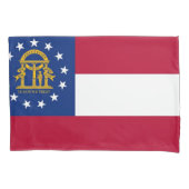 Patriotische Single-Pillowcase-Flagge Georgiens Kissenbezug (Vorderseite)