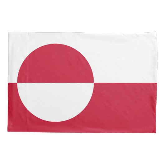Patriotische Single-Pillowcase-Flagge Grönlands Kissenbezug (Rückseite)