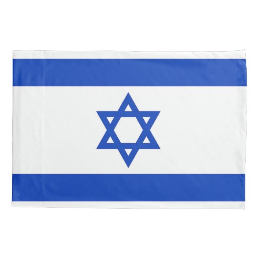 Patriotische Single-Pillowcase-Flagge Israels Kissenbezug (Rückseite)