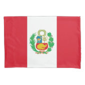 Patriotische Single-Pillowcase-Flagge Perus Kissenbezug (Vorderseite)